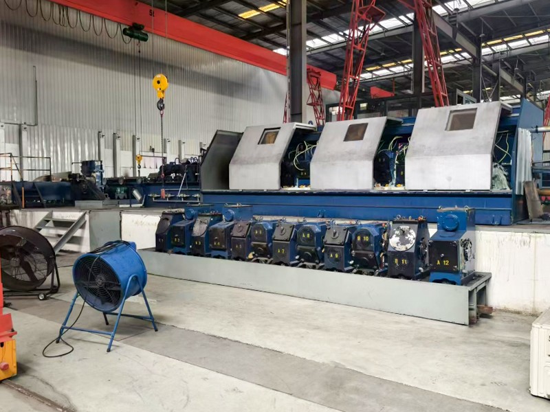 Copper rod continuous casting and rolling production line